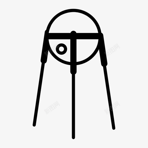 人造卫星轨道复古图标svg_新图网 https://ixintu.com 人造卫星 卫星 复古 复古太空 太空 火箭 轨道