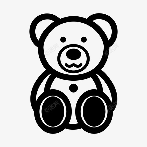 泰迪熊可爱洋娃娃图标svg_新图网 https://ixintu.com 可爱 毛皮 泰迪熊 洋娃娃 玩具