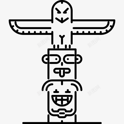 图腾柱国家文化图标svg_新图网 https://ixintu.com 印度 国家 图腾柱 文化 文化大纲64x64 神殿柱子