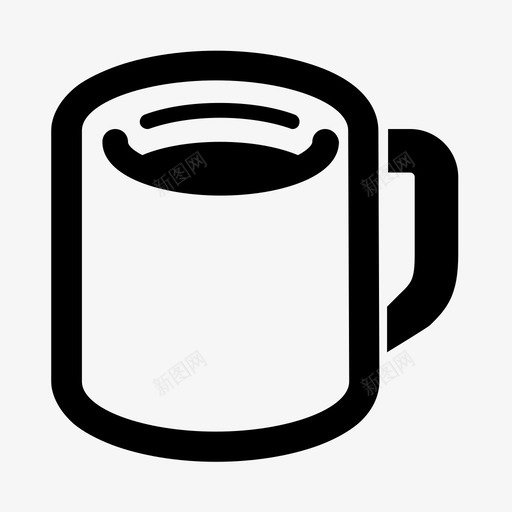 马克杯咖啡杯子图标svg_新图网 https://ixintu.com 咖啡 杯子 满杯 茶 马克杯