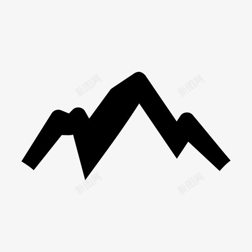 山高度风景图标svg_新图网 https://ixintu.com 山 自然 顶端 风景 高度