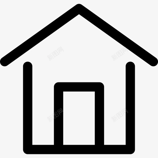 独栋直线型图标svg_新图网 https://ixintu.com 独栋 直线型