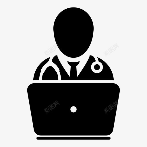 医生聊天咨询图标svg_新图网 https://ixintu.com 个人 医生 医生向量图标 医疗 咨询 在线 聊天