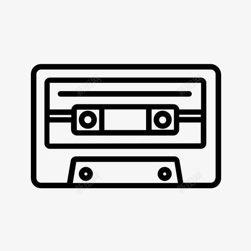 盒式磁带音乐老式图标svg_新图网 https://ixintu.com 复古 播放器 盒式磁带 老式 音乐