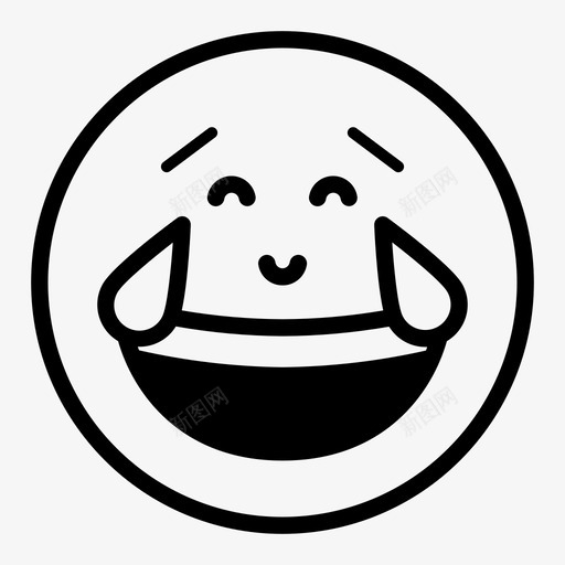 笑脸表情有趣图标svg_新图网 https://ixintu.com 开玩笑 有趣 笑脸 表情