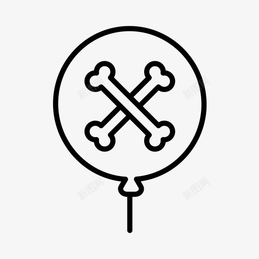 气球万圣节前夜装饰图标svg_新图网 https://ixintu.com 万圣节 万圣节前夜 气球 派对 装饰