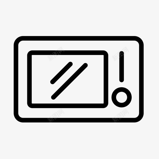 微波炉烤箱厨房用具工具图标svg_新图网 https://ixintu.com 厨房用具工具 微波炉 烤箱