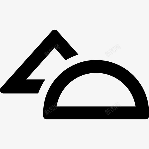 设置正方形和量角器形状艺术和图标svg_新图网 https://ixintu.com 形状 艺术和设计 设置正方形和量角器