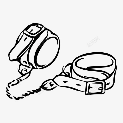 皮革手铐bdsm束缚图标svg_新图网 https://ixintu.com bdsm 性 性玩具 恋物癖 束缚 皮革手铐