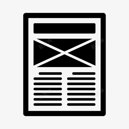文章版面期刊媒体图标svg_新图网 https://ixintu.com 媒体 报纸 文章版面 期刊