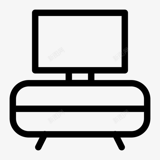 家具抽屉电视柜图标svg_新图网 https://ixintu.com 家具 抽屉 电视柜