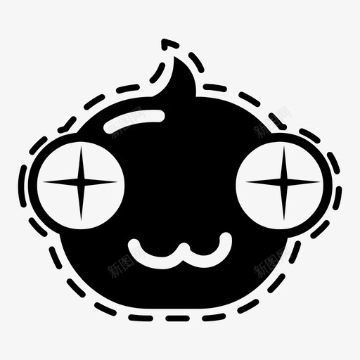 星星的眼睛有趣可爱的表情符号图标svg_新图网 https://ixintu.com 可爱的表情符号 星星的眼睛 有趣
