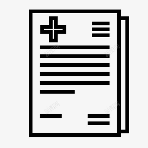 医疗报告文件健康图标svg_新图网 https://ixintu.com 健康 医疗报告 文件