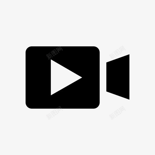 播放照相机视频图标svg_新图网 https://ixintu.com 播放 照相机 视频