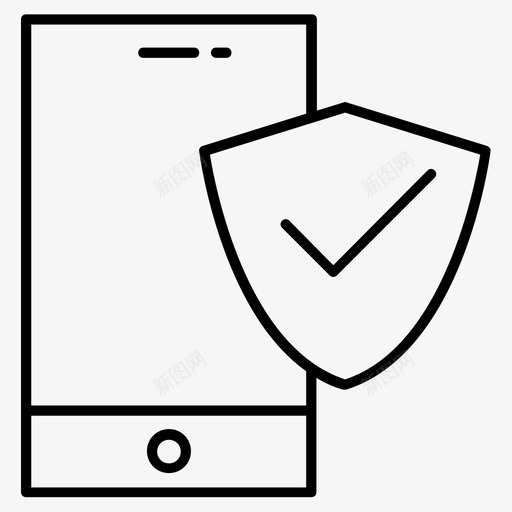 安全移动内容隐私图标svg_新图网 https://ixintu.com 内容 受保护 安全 安全移动 杂项行图标集 隐私