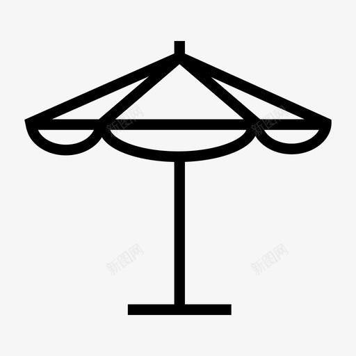 沙滩伞休息室放松图标svg_新图网 https://ixintu.com 休息室 夏日 放松 旅行 沙滩伞 阳光