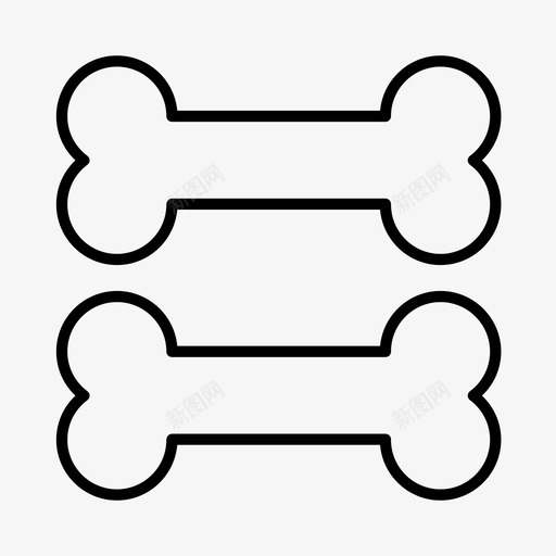 骨头狗狗骨头图标svg_新图网 https://ixintu.com 兽医 宠物 宠物店 狗 狗骨头 用品 骨头