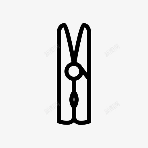 衣夹夹子晾衣绳图标svg_新图网 https://ixintu.com 夹子 晾衣绳 洗衣房 衣夹 衣架