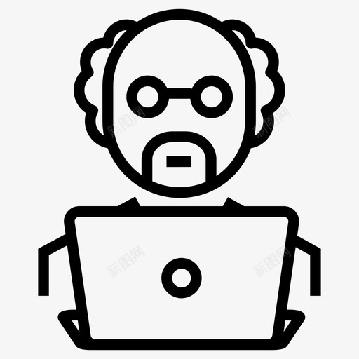 科学家头像计算机图标svg_新图网 https://ixintu.com 大纲集 头像 教师 教授 用户 科学家 计算机