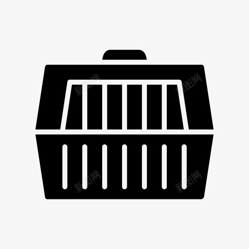 宠物笼携带笼猫图标svg_新图网 https://ixintu.com 宠物笼 携带笼 旅行 板条箱 猫