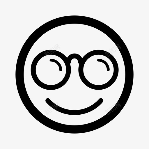 书呆子聪明表情图标svg_新图网 https://ixintu.com 书呆子 反应表情 怪胎 聪明 表情