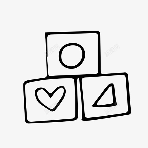 积木婴儿涂鸦婴儿玩具图标svg_新图网 https://ixintu.com 婴儿涂鸦 婴儿玩具 新宝宝涂鸦 积木
