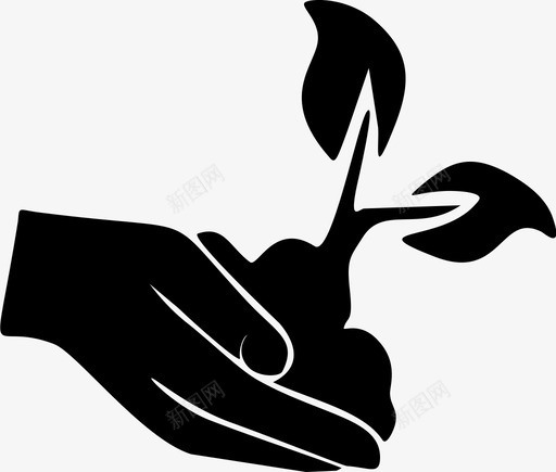 重新造林再次种植种子图标svg_新图网 https://ixintu.com 再次 可持续性 植物 种植种子 重新造林