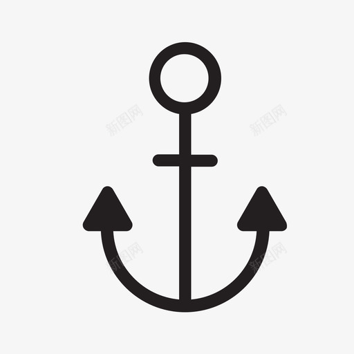 锚海滩船图标svg_新图网 https://ixintu.com 假日 夏天 海滩 船 锚