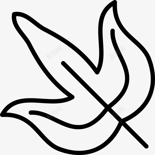 叶子树植物图标svg_新图网 https://ixintu.com 叶子 树 植物