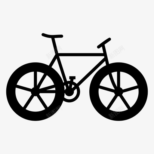 自行车交通工具轮子图标svg_新图网 https://ixintu.com 交通工具 自行车 轮子