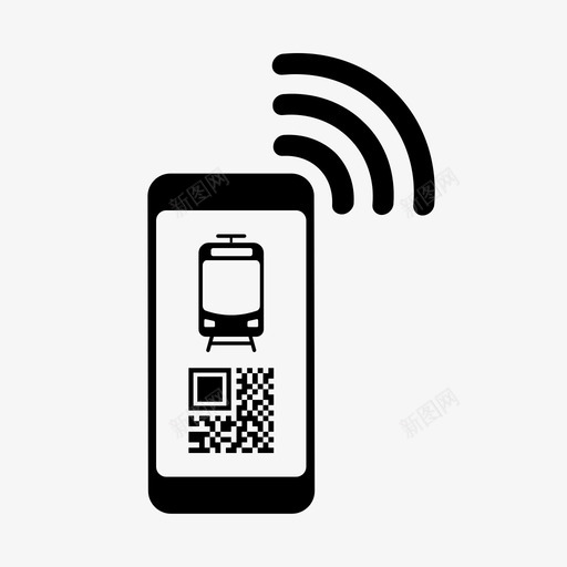 公共交通通行证移动电话二维码图标svg_新图网 https://ixintu.com it 二维码 公共交通通行证 票证 移动电话