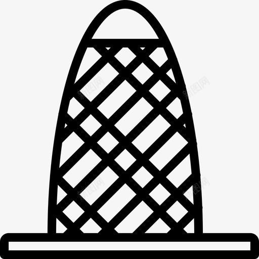 格金大厦建筑摩天大楼图标svg_新图网 https://ixintu.com 建筑 建筑轮廓 摩天大楼 格金大厦