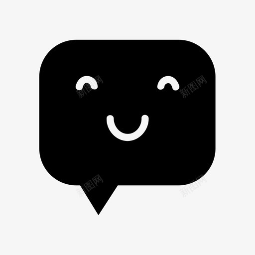 笑语泡泡表情符号引语图标svg_新图网 https://ixintu.com 引语 笑 笑语泡泡 表情符号 说