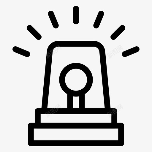 警告灯警示灯闪光灯图标svg_新图网 https://ixintu.com 内部 安全线图标 房屋 打火机 警告灯 警示灯 闪光灯