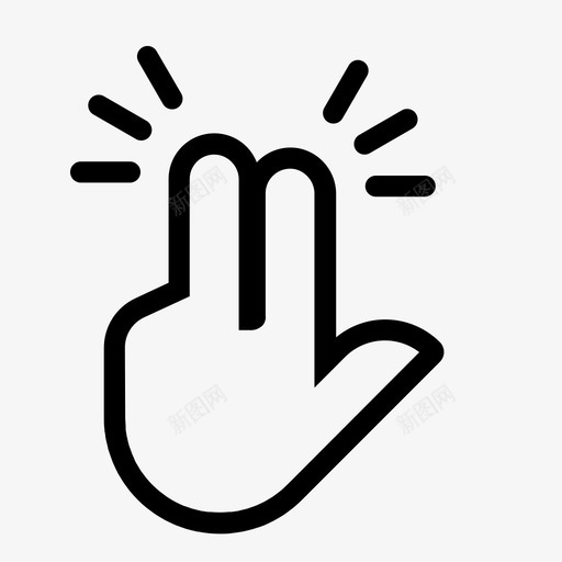 双击手势触摸图标svg_新图网 https://ixintu.com 双击 手势 触摸 触摸手势