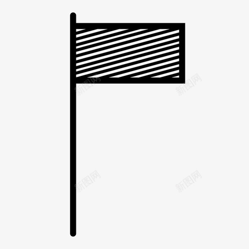 旗杆奖品标记图标svg_新图网 https://ixintu.com 信号 图案旗 奖品 旗杆 条纹 标记