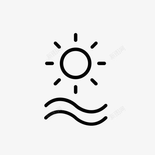 海滩海岸假日图标svg_新图网 https://ixintu.com 假日 夏季 海岸 海洋 海滩 环境和可持续性 阳光