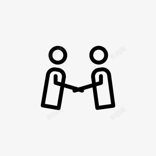 协议谈话握手图标svg_新图网 https://ixintu.com 会议 办公和商务 协议 握手 谈话