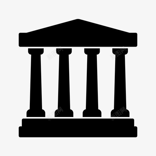美术馆建筑展览图标svg_新图网 https://ixintu.com 博物馆 展览 建筑 美术馆 艺术2