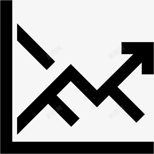 趋势箭头图形图标svg_新图网 https://ixintu.com 业务图表和图表glyph64 图形 折线图 箭头 统计信息 趋势