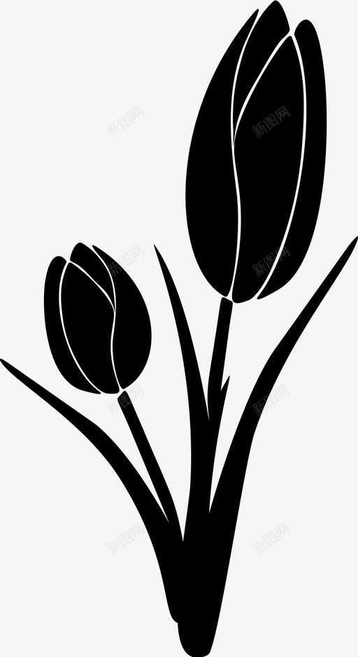 郁金香美丽花园图标svg_新图网 https://ixintu.com 美丽 芬芳 花园 郁金香