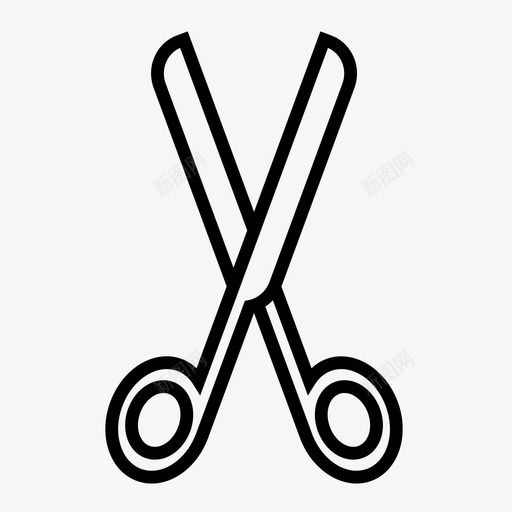 剪刀理发剪金属剪刀图标svg_新图网 https://ixintu.com 剪刀 医疗器械 工具 理发剪 金属剪刀