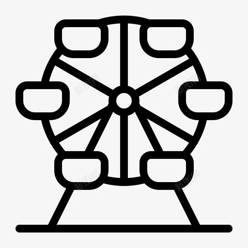 摩天轮游乐园圆形图标svg_新图网 https://ixintu.com 圆形 摩天轮 游乐园 网上商店 马戏团