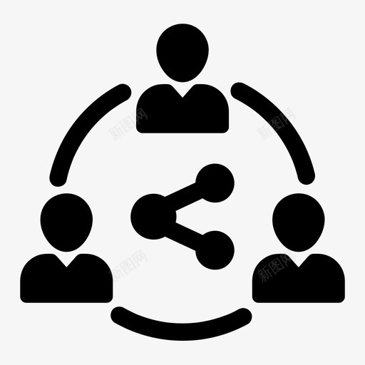共享团队业务社区图标svg_新图网 https://ixintu.com 业务 人员 共享团队 层级 社区