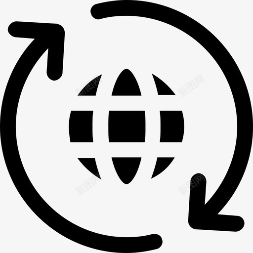地球箭头世界各地数字世界图标svg_新图网 https://ixintu.com 世界各地 国际商务 地球箭头 数字世界 项目管理字形图标32