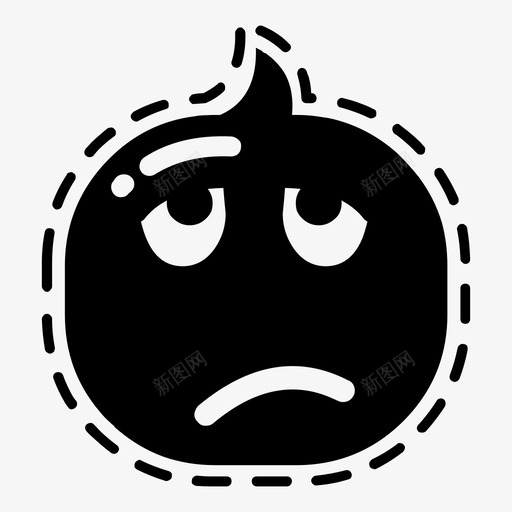困惑好奇表情图标svg_新图网 https://ixintu.com 可爱的表情 困惑 好奇 表情