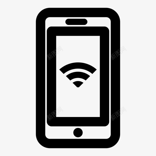 智能手机wifi互联网wifi连接图标svg_新图网 https://ixintu.com wifi信号 wifi连接 互联网 智能手机wifi