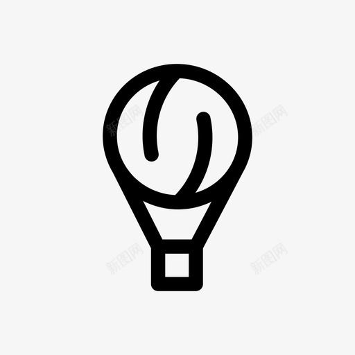 热气球飞行自由图标svg_新图网 https://ixintu.com 户外 热气球 自由 飞行