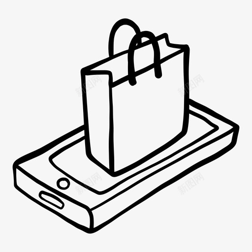 商店网店电话图标svg_新图网 https://ixintu.com 商店 电话 网店