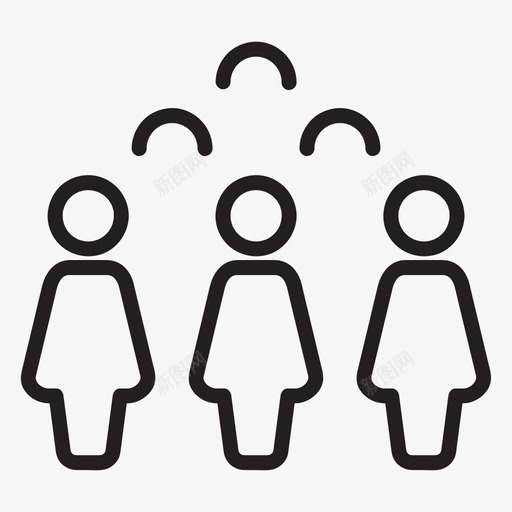 女人人群群体图标svg_新图网 https://ixintu.com 人 人群 女人 用户 群体